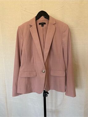 Ann Taylor Dusty Rose Single-Button Tailored Blazer